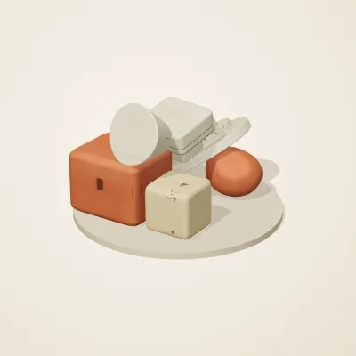 The six parts of Sumerian Clay No. 26 in a loose pile on a round stand