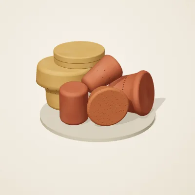 The six parts of Nok Terracotta No. 9 in a loose pile on a round stand