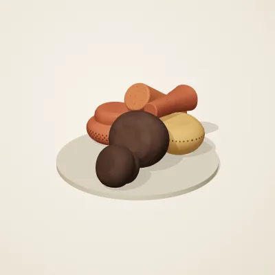 The six parts of Nok Terracotta No. 12 in a loose pile on a round stand