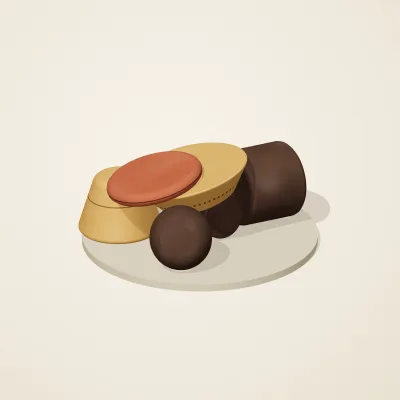 The six parts of Nok Terracotta No. 27 in a loose pile on a round stand
