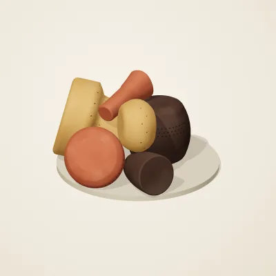 The six parts of Nok Terracotta No. 29 in a loose pile on a round stand