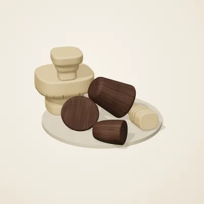 The six parts of Dogon Architecture No. 18 in a loose pile on a round stand