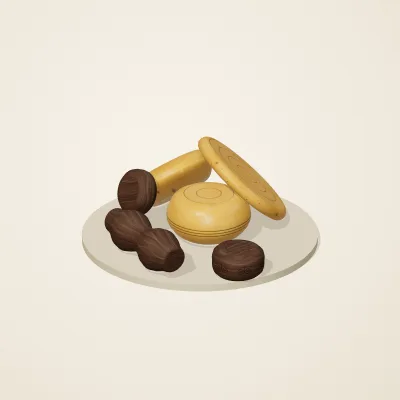 The six parts of Amber Spirits No. 23 in a loose pile on a round stand